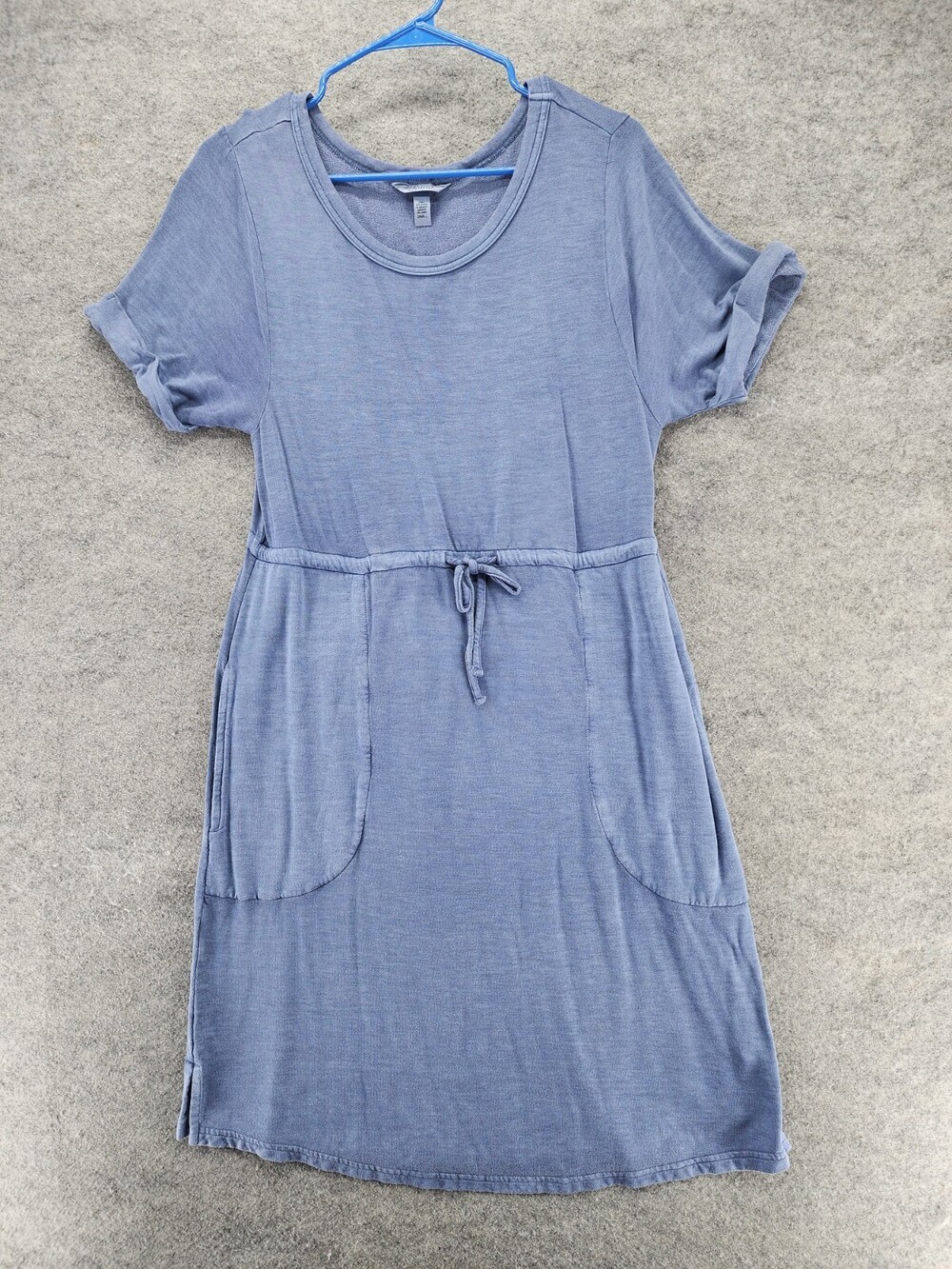 Soma Dress Womens Small Short Sleeve Blue Belted Pockets